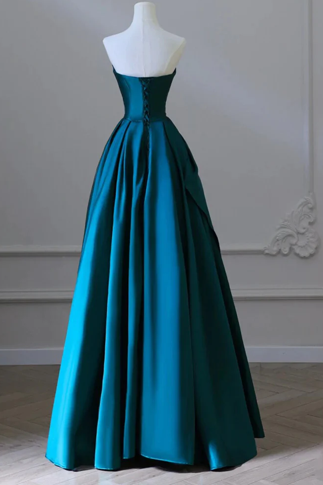 knee length dresses for ladies Red Spaghetti Straps Empire Imported Satin Simple A-Line Prom Dress main image 1