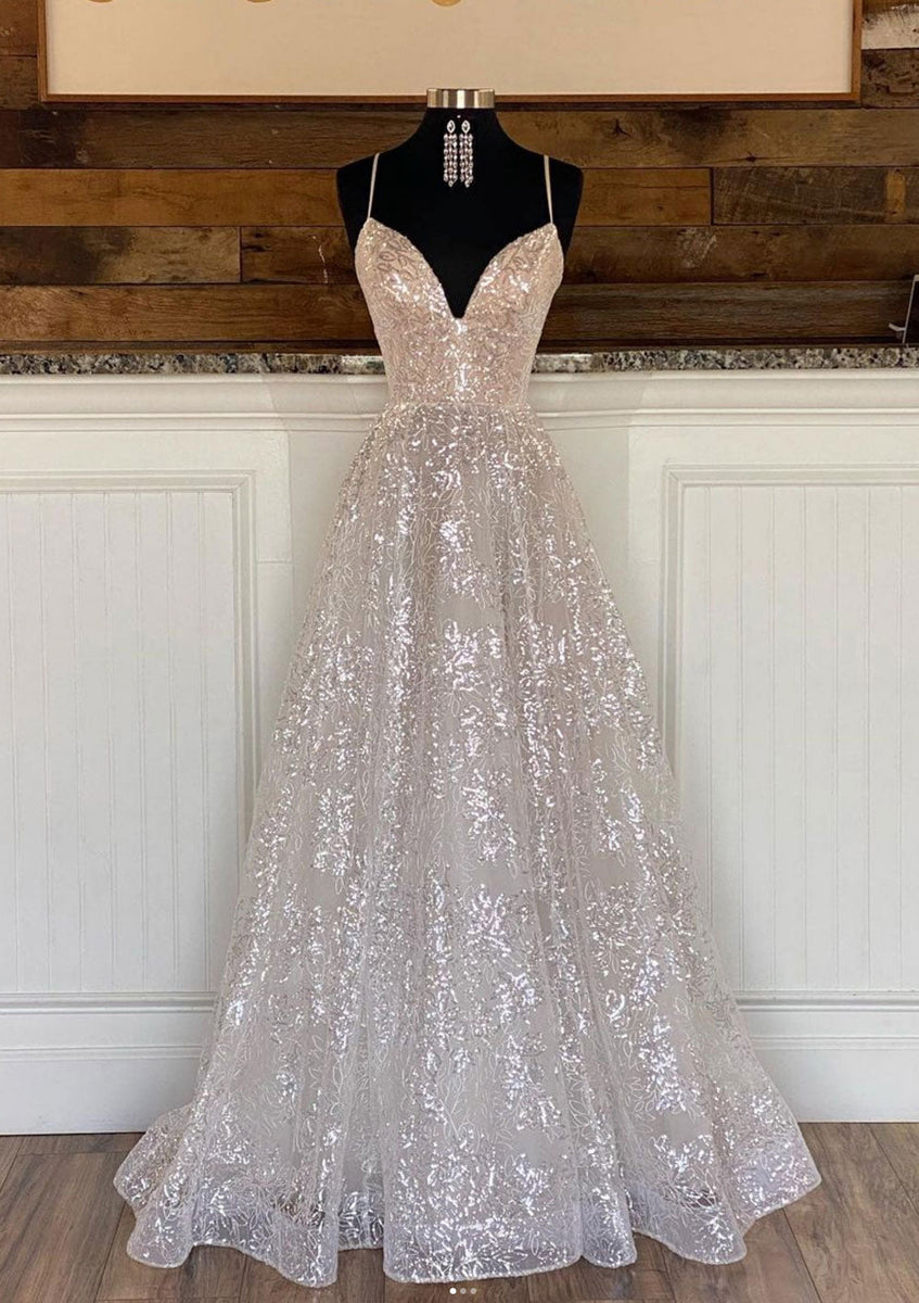 A-line Beaded Sweetheart Neck Sweep Train Dress Papaya