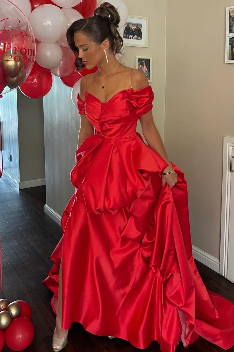red empire waist prom dress V-Neck Long Jersey Prom Dress with Empire Waist Light Blue / Small