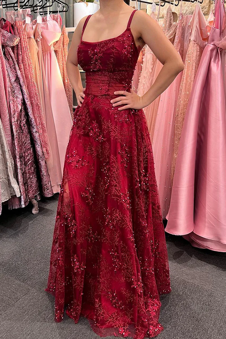 green emerald velvet dress Red Off-Shoulder Empire Sparkly Tulle A-Line Prom Dress main image 1