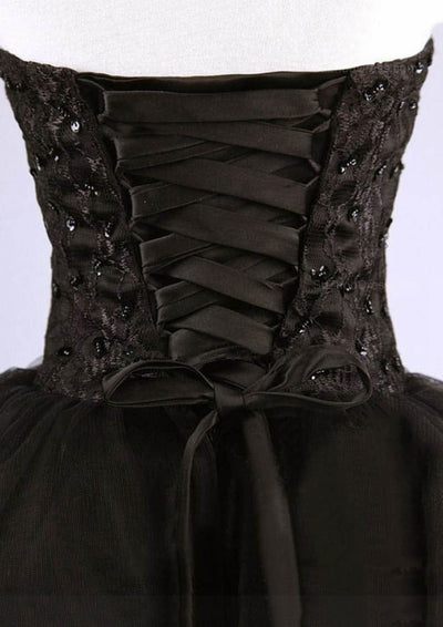 A-Line/Princess Strapless Short/Mini Tulle Cocktail Dress