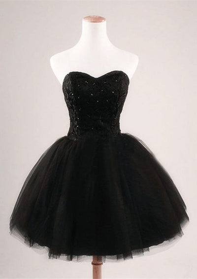 A-Line/Princess Strapless Short/Mini Tulle Cocktail Dress