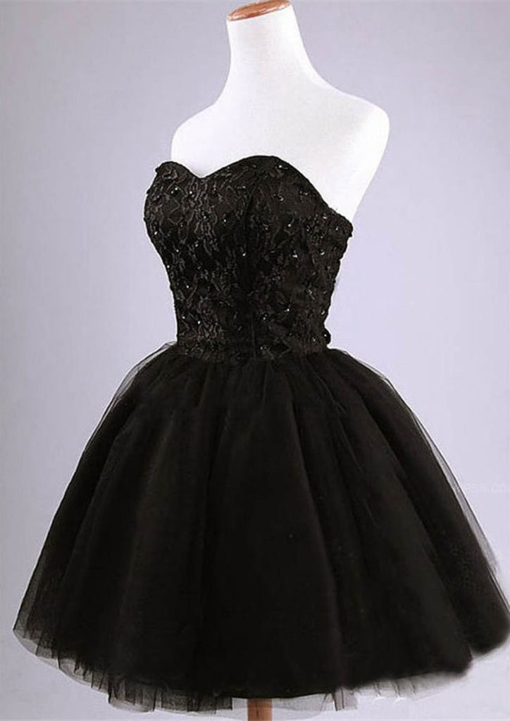 A-Line/Princess Strapless Short/Mini Tulle Cocktail Dress