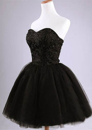 A-Line/Princess Strapless Short/Mini Tulle Cocktail Dress 