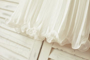 Beaded Ivory Chiffon Flower Girl Dress