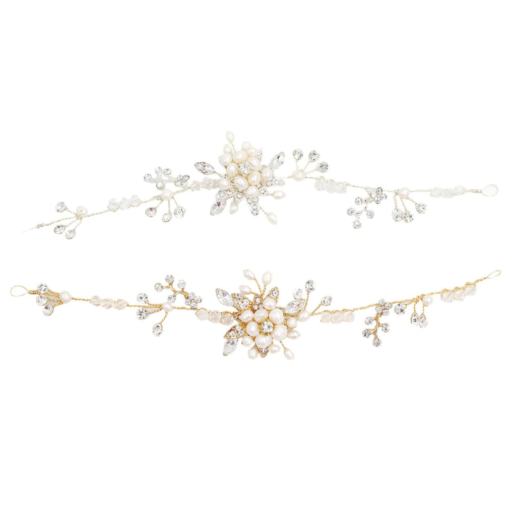 Bridal Pearl Flower Bracelet Crystals Trendy Vintage Simple