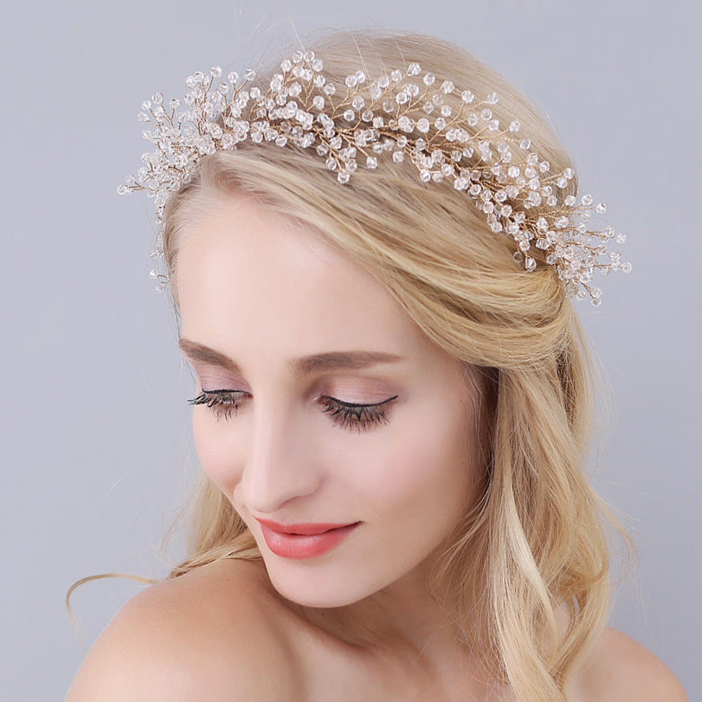 Crystal Beads Rhinestones Princess Headwear Wedding Hair
