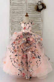 Ball Gown Embroidery Lace Tulle Cap Sleeves Keyhole Back
