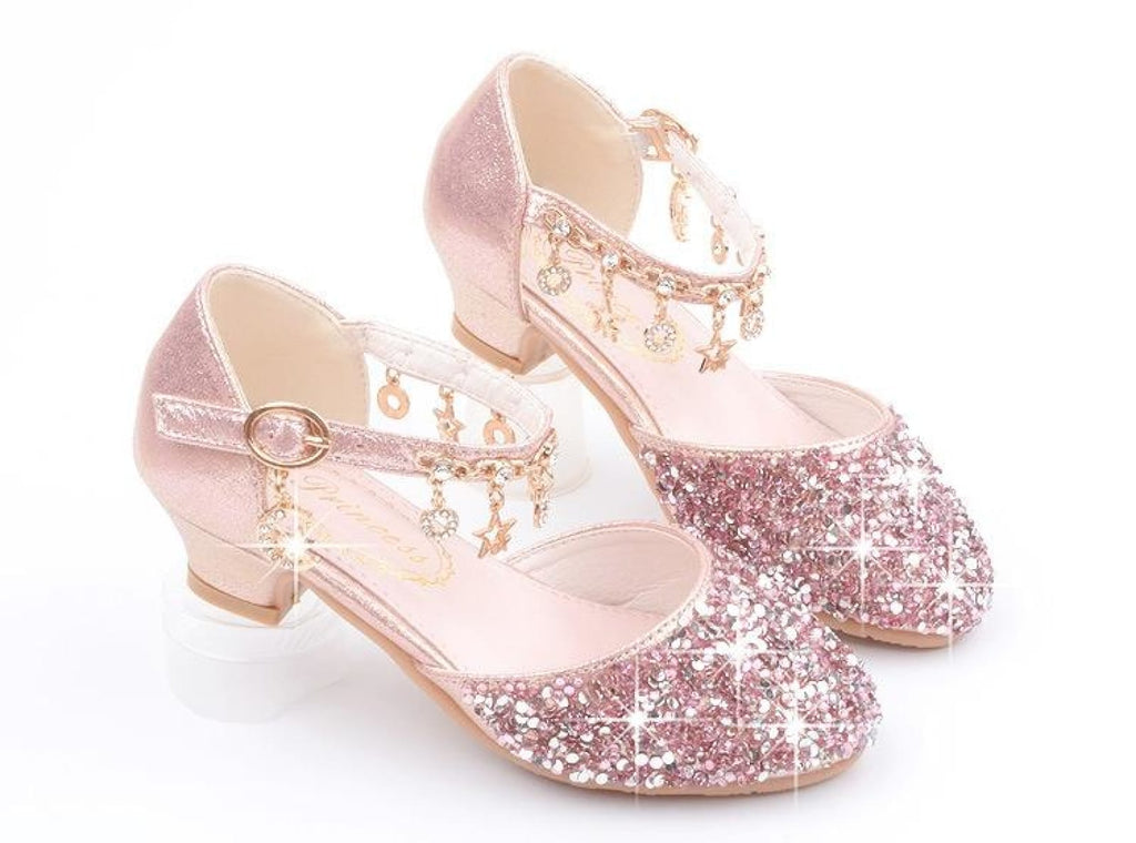 Gold / Silver / Pink Sequin Rhinestone Sandals Wedding