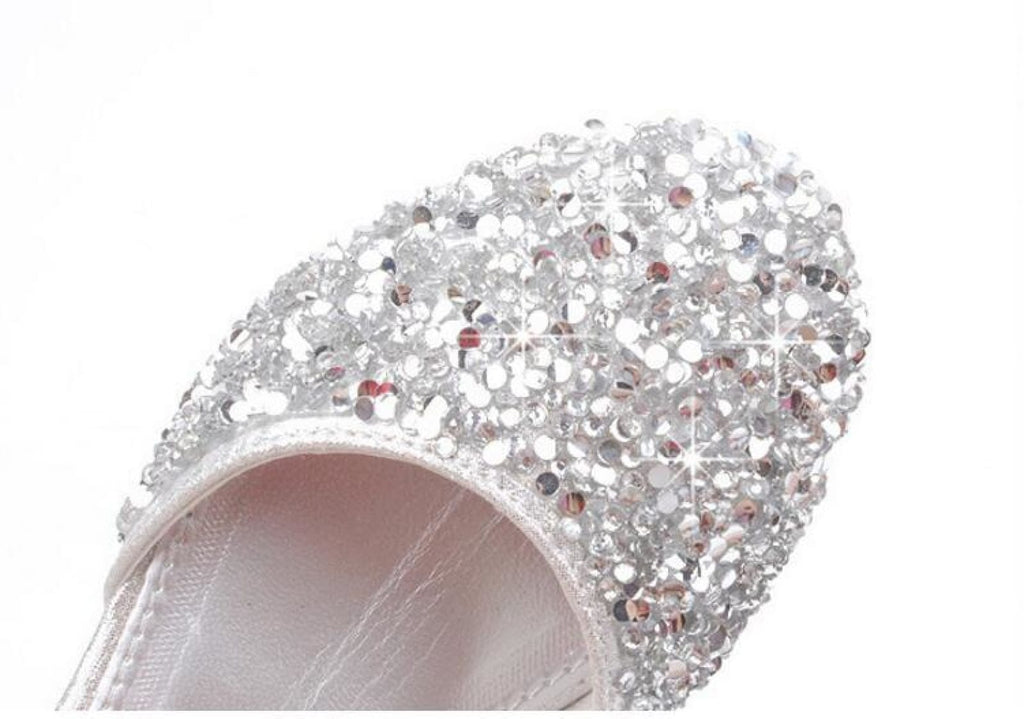 Gold / Silver / Pink Sequin Rhinestone Sandals Wedding