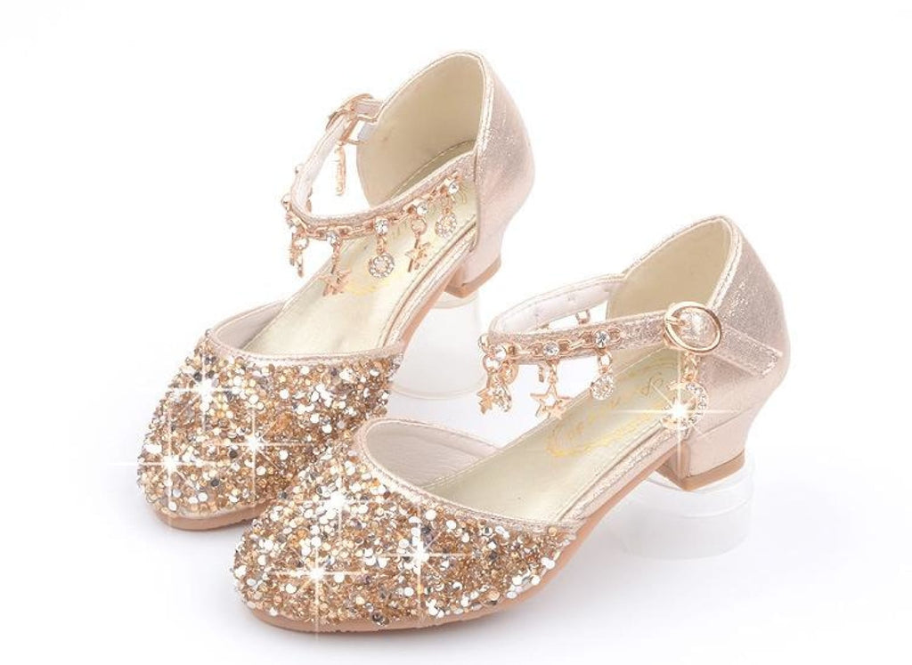 Gold / Silver / Pink Sequin Rhinestone Sandals Wedding