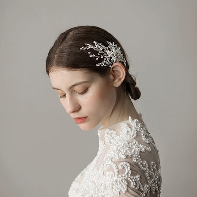 Handmade Artificial Pearls Bridal Hair Comb Wedding