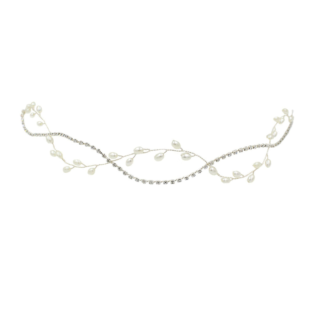 Handmade Chain Pearls Headband Wedding Bridal Hair