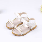 Ivory / Green / Pink Bow Rhinestone Pearl Leather Princess