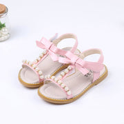 Ivory / Green / Pink Bow Rhinestone Pearl Leather Princess