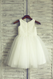 Ivory Tulle Flower Girl Dress Baby Girl Dress with Flower