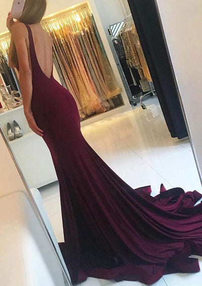 Jersey Prom Dress Trumpet/Mermaid Bateau Sweep Train