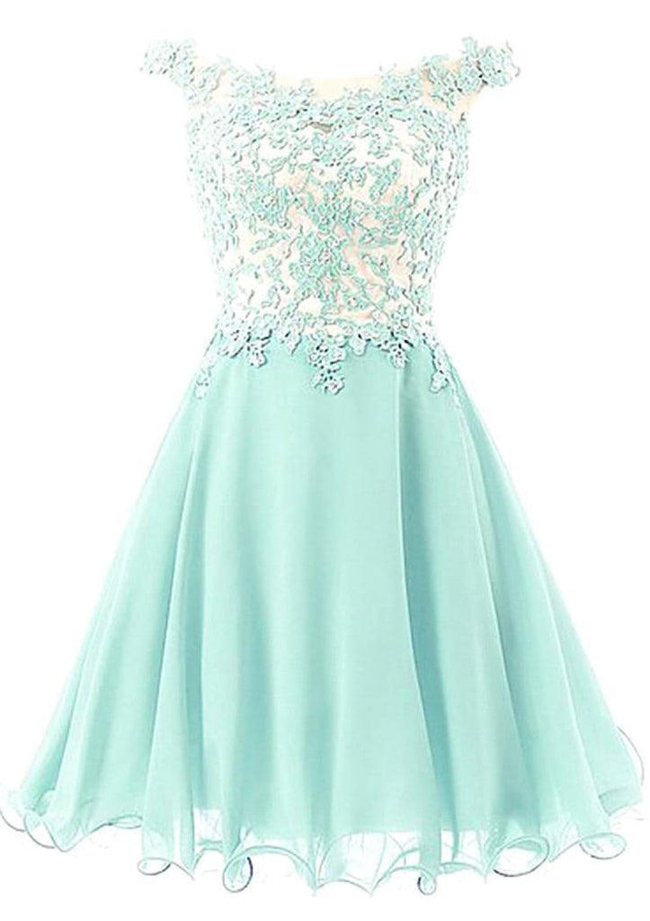 A-Line/Princess Off-the-Shoulder Short/Mini Tulle Cocktail