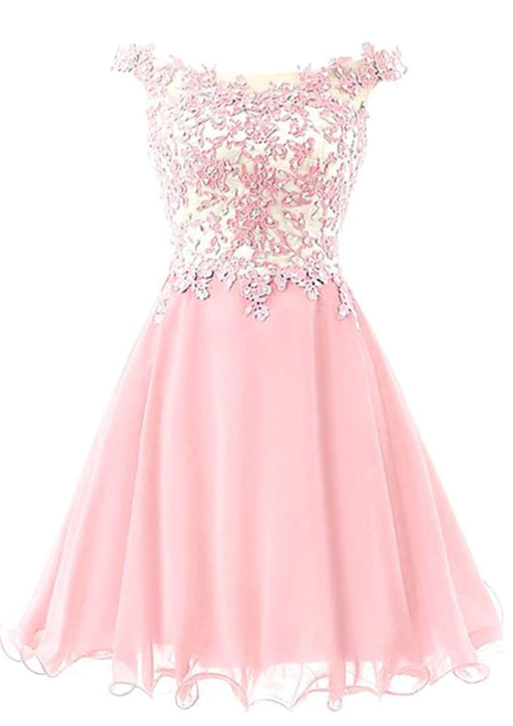 A-Line/Princess Off-the-Shoulder Short/Mini Tulle Cocktail
