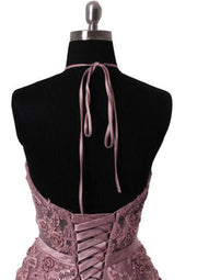 Tulle Prom Dress A-Line/Princess Scoop Neck Court Train