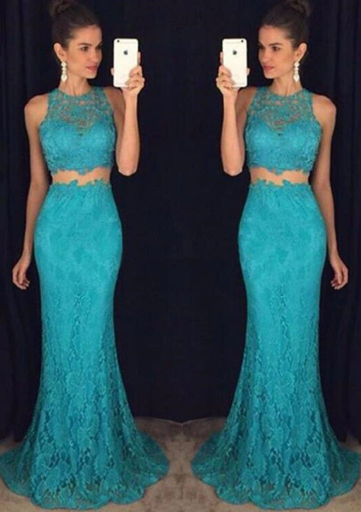 Trumpet/Mermaid Sleeveless Bateau Sweep Train Lace Prom
