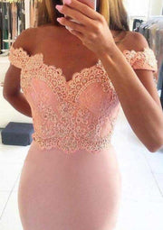 Mermaid Sweetheart Jersey Off Shoulder Bridesmaid Prom Party