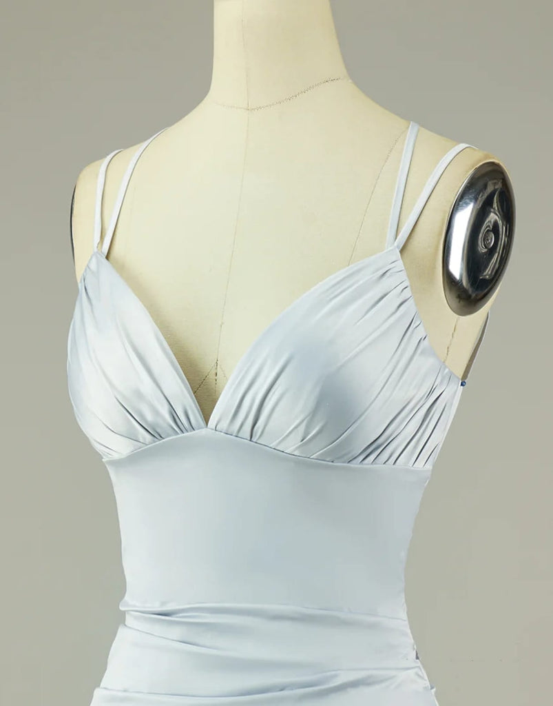 V Neck Sexy Halter Straps Hot Pink/Blue Backless Homecoming