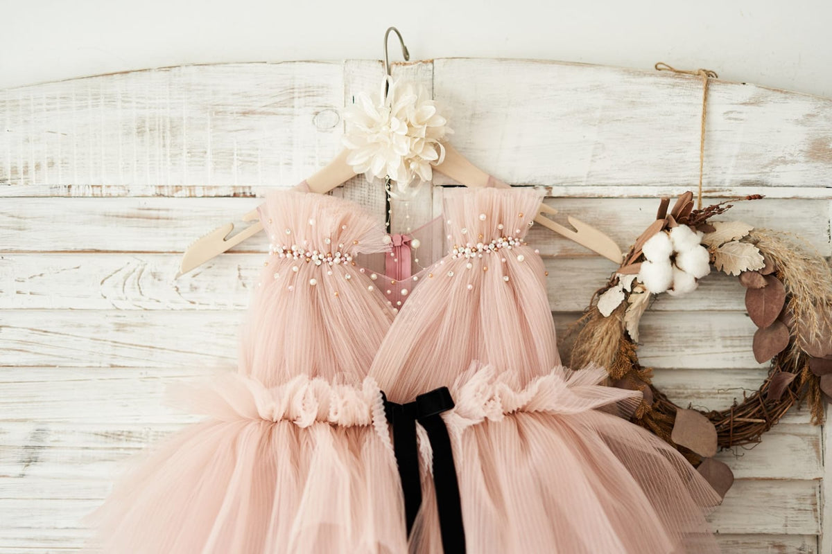 15809 Rosey Mauve Stone Embroidered Princess Dress