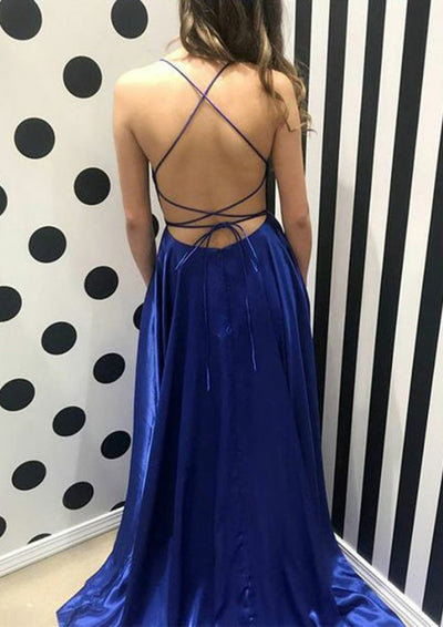 A-line/Princess Square Neckline Sleeveless Sweep Train