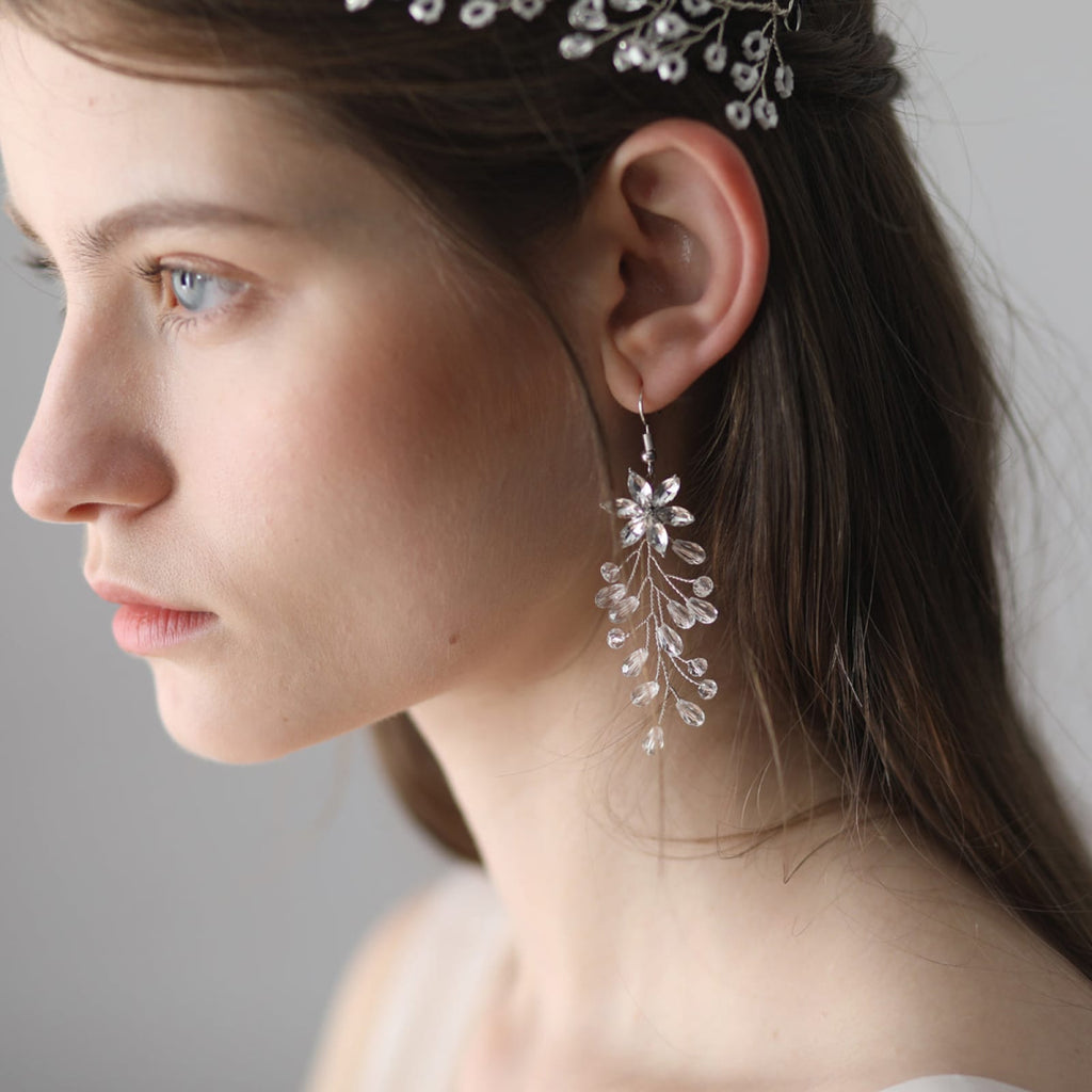 Rhinestone Bridal Earring Women Chic Wedding Earring Party