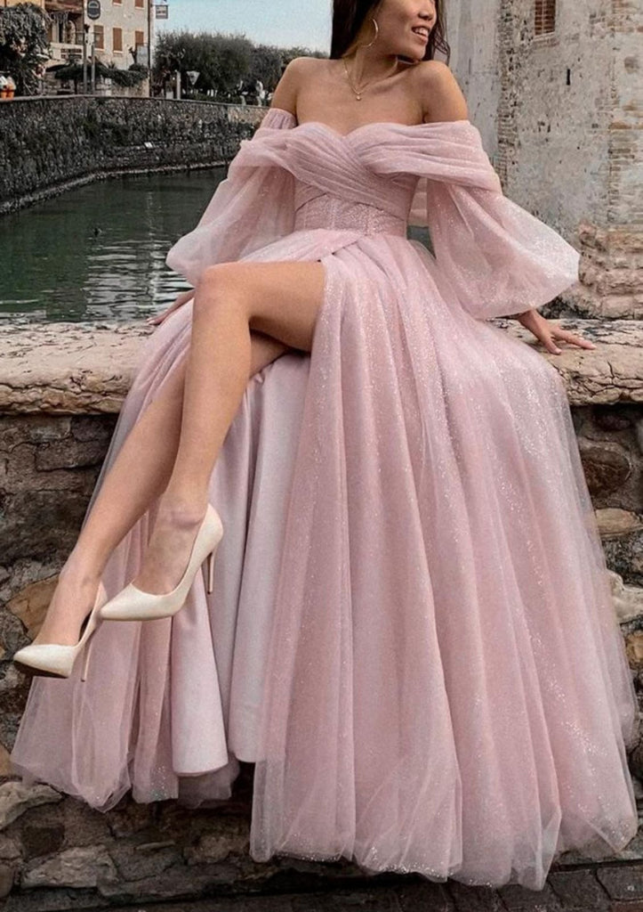 Sexy Sweetheart Off Shoulder Lantern Sleeve Princess Tulle