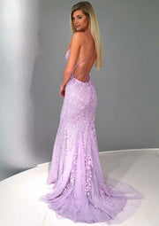 Sheath Sleeveless Spaghetti Strap Crisscross Fishtail Lace