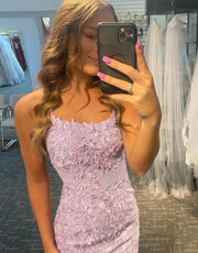 Sheath Lace Spaghetti Straps Backless Short Mini Homecoming