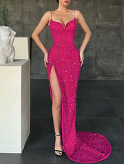 Mermaid / Trumpet Prom Dresses Sexy Dress Christmas Sweep /