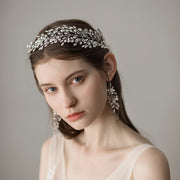 Silver Crystal Wedding Hair Headband Elegant Women Bridal