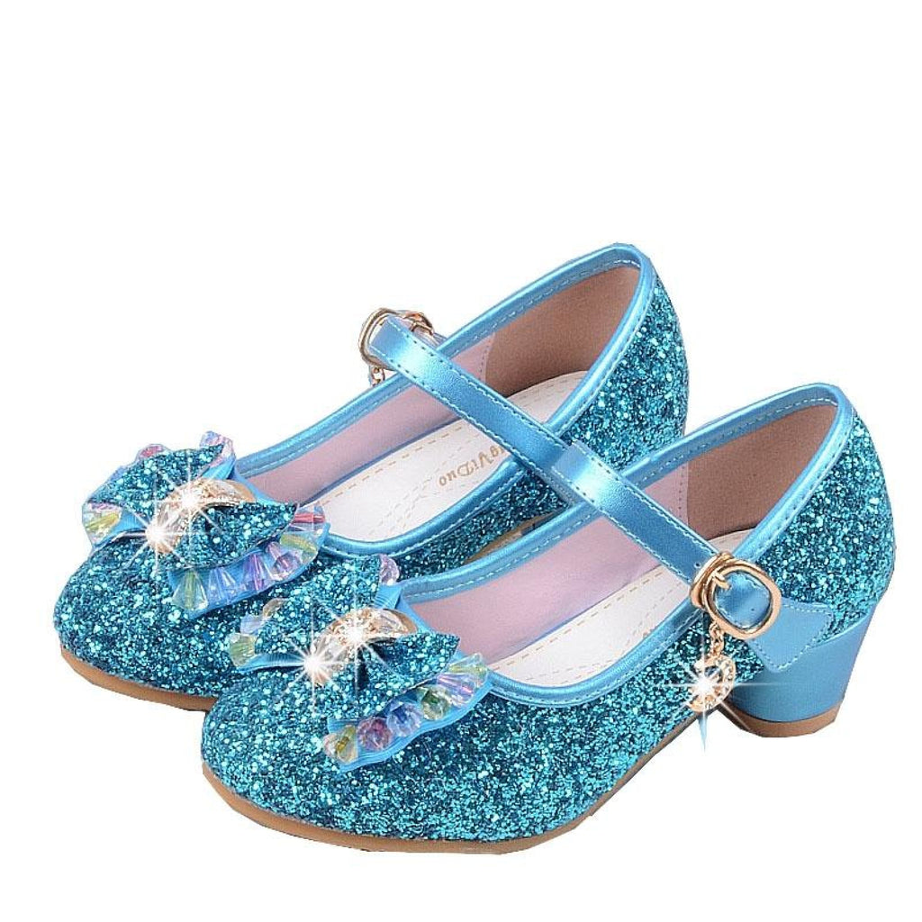 Silver / Gold / Pink Sequin Glitter Leather Wedding Princess