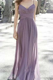 Spaghetti Straps V Neck Crisscross Back Sleeveless Chiffon