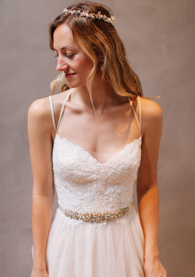 Tulle Wedding Dress A-Line/Princess Sweetheart Court Train