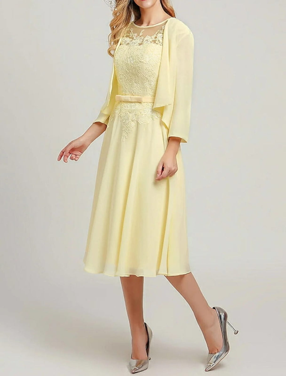 akiki ワンピースcalla dress ミモザイエロー