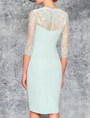 Two Piece Sheath Plus Size Knee Length Chiffon Mother of the