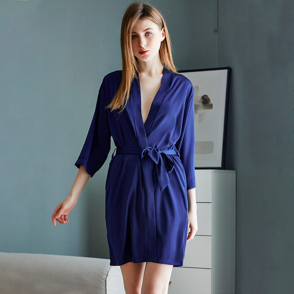 Women’s Satin Wedding Kimono Bride Robe.Sleepwear Bridesmaid