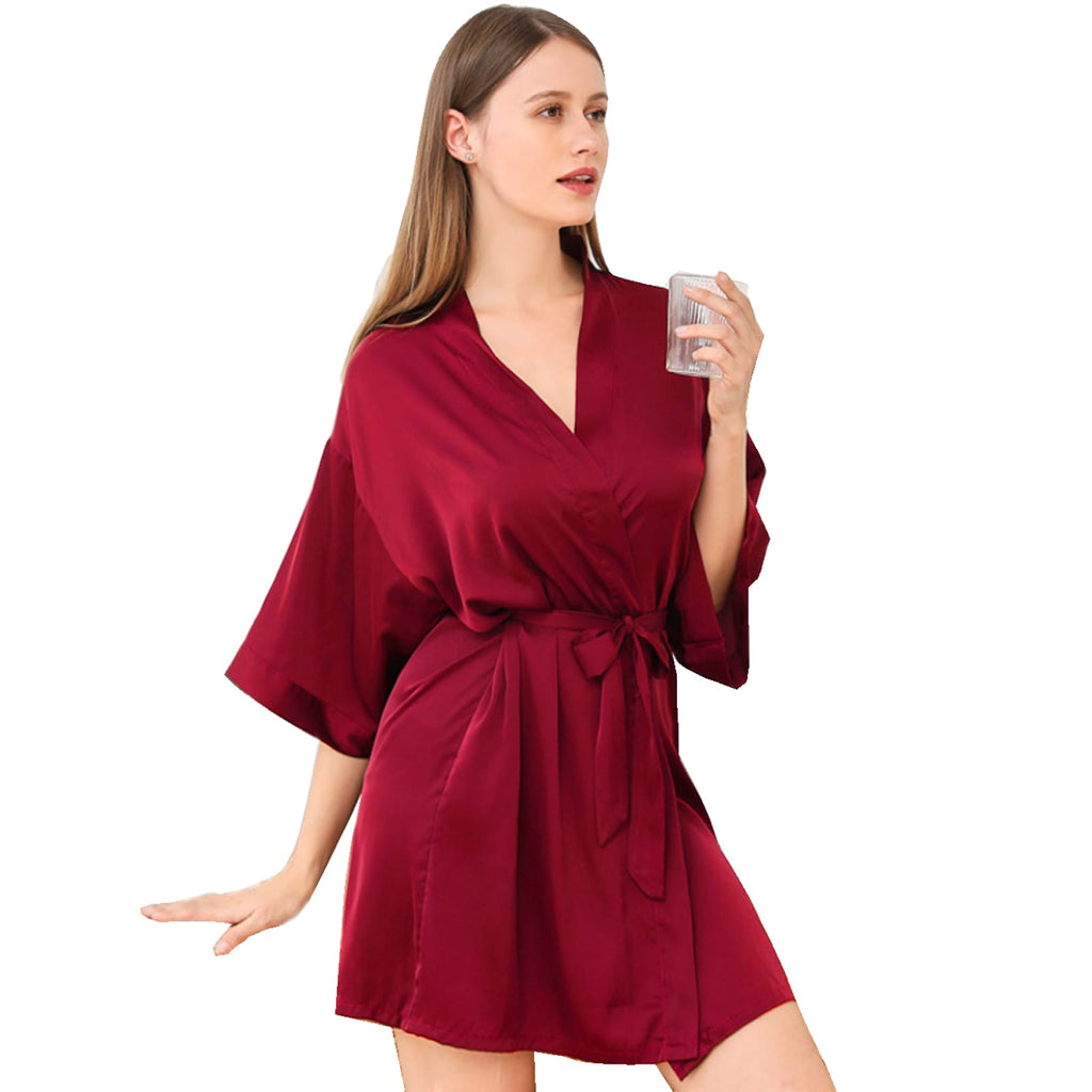 Women’s Satin Wedding Kimono Bride Robe.Sleepwear Bridesmaid