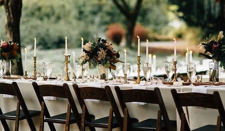 20 идей декора и еды в земных тонах для стильной осенней свадьбы в саду