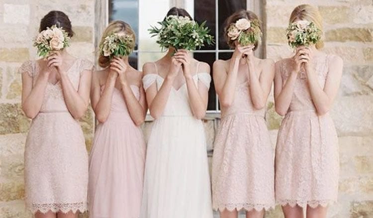 Princessly spring bridesmaids dresses - minimal or playful?