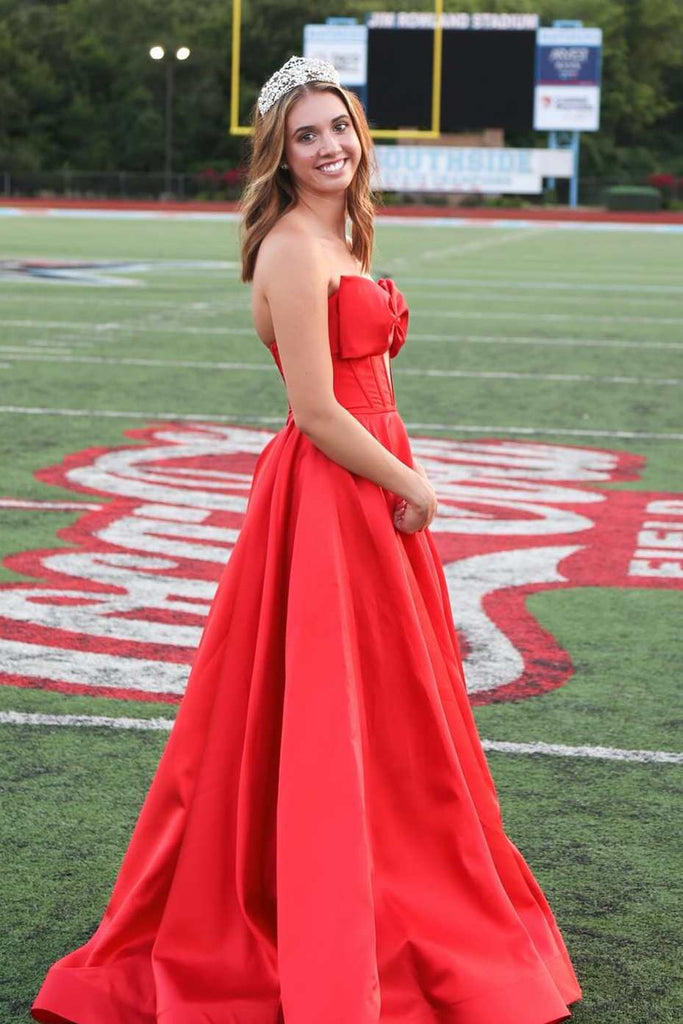red empire waist prom dress Red Empire Waist Military Ball Gown HB2034B Size 16 / Red