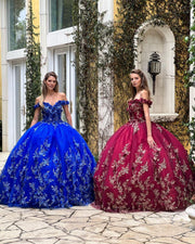 1447 Long Off Shoulder Quinceanera Dress
