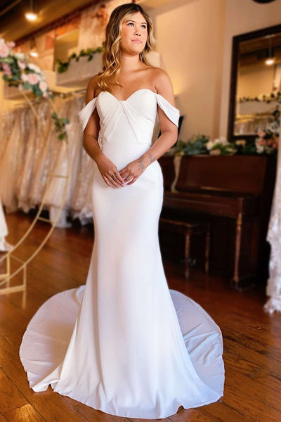 Off Shoulder Wedding Dresses & Bridal Gowns - Princessly Off Shoulder Wedding Dresses & Bridal Gowns - Princessly