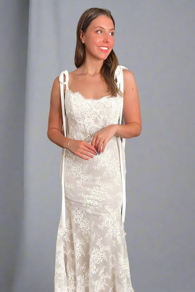 Straps Sweetheart Lace Mermaid Wedding Dress