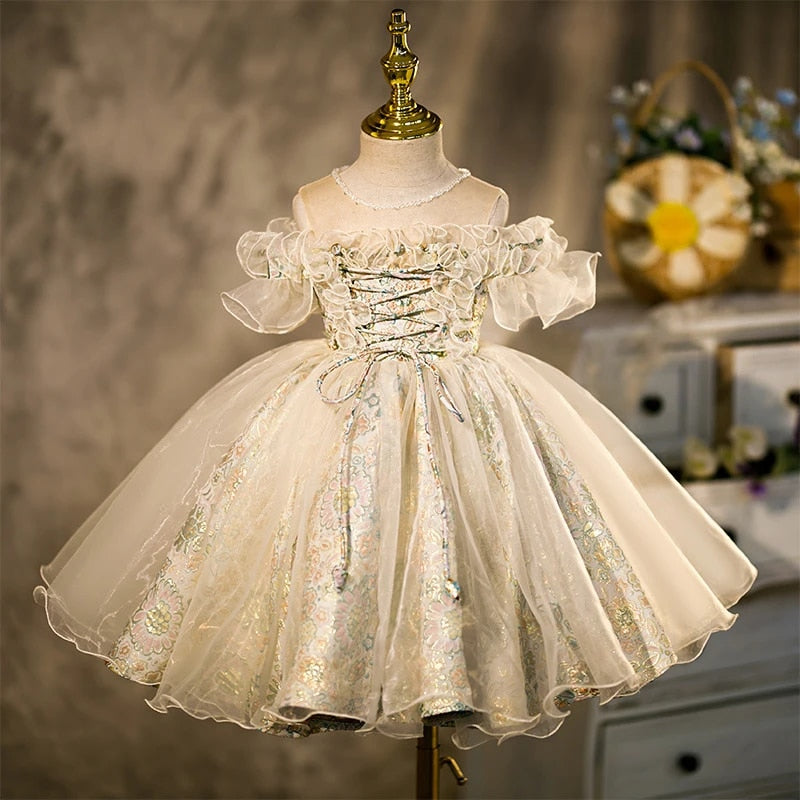 Fashion VRAIEMODE Flower Girls Dress Children Dresses For Wedding Evening  Party Princess Dress Birthday Kids Dresses Prom Pageant Formal Gown @ Best  Price Online | Jumia Egypt