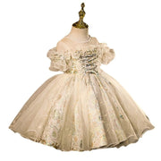 Tutu Princess Ball Gown Lace Tulle Baby 1st Birthday Party Wedding Flower Girl Dress